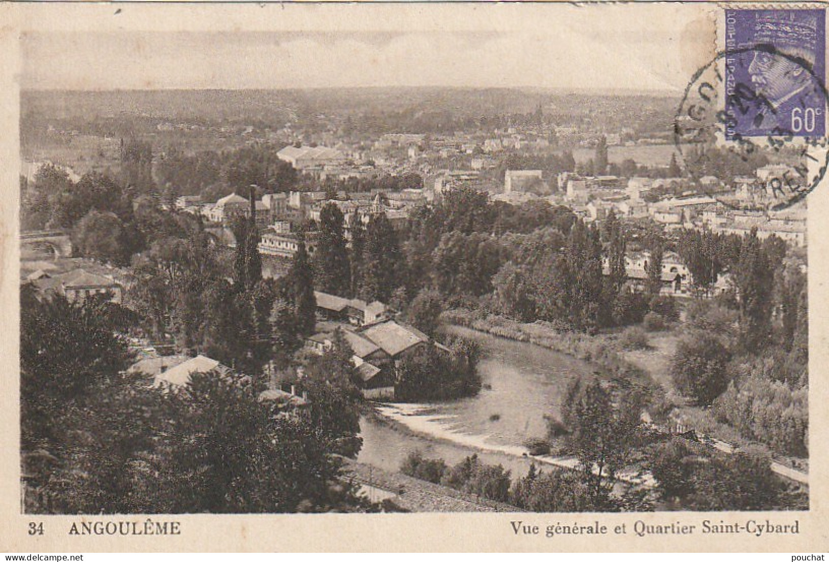 ZY 28-(16) ANGOULEME - VUE GENERALE ET QUARTIER SAINT CYBARD - 2 SCANS - Angouleme