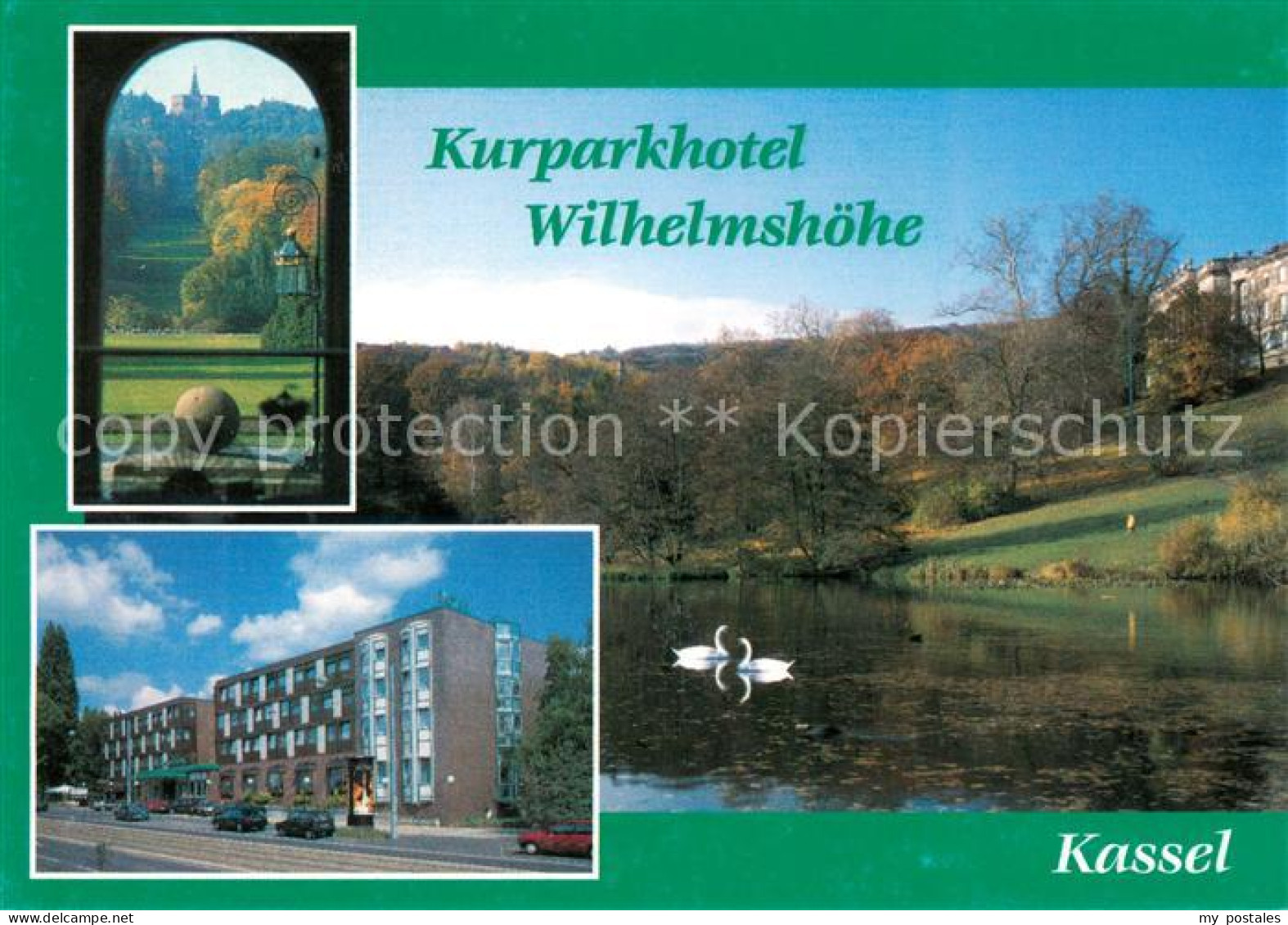 73652416 Wilhelmshoehe Kassel Kurparkhotel Schwanenteich Bergpark Schloss Blick  - Kassel