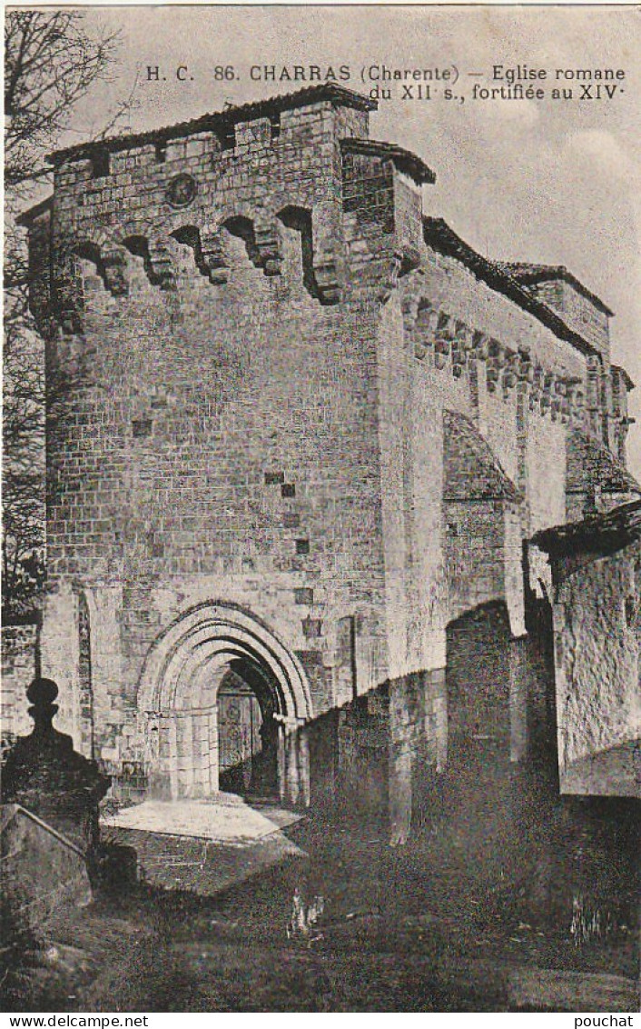 ZY 28-(16) CHARRAS - EGLISE ROMANE - 2 SCANS - Otros & Sin Clasificación