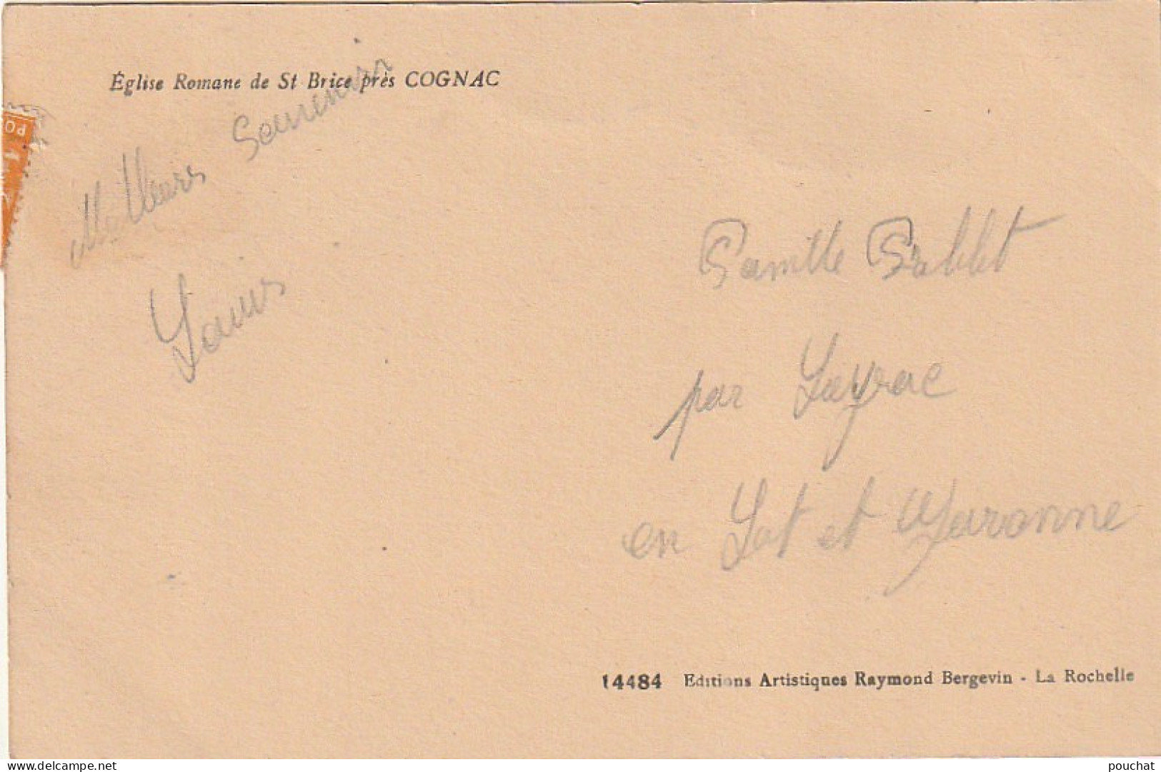 ZY 28-(16) EGLISE ROMANE DE ST BRICE  PRES COGNAC - 2 SCANS - Other & Unclassified