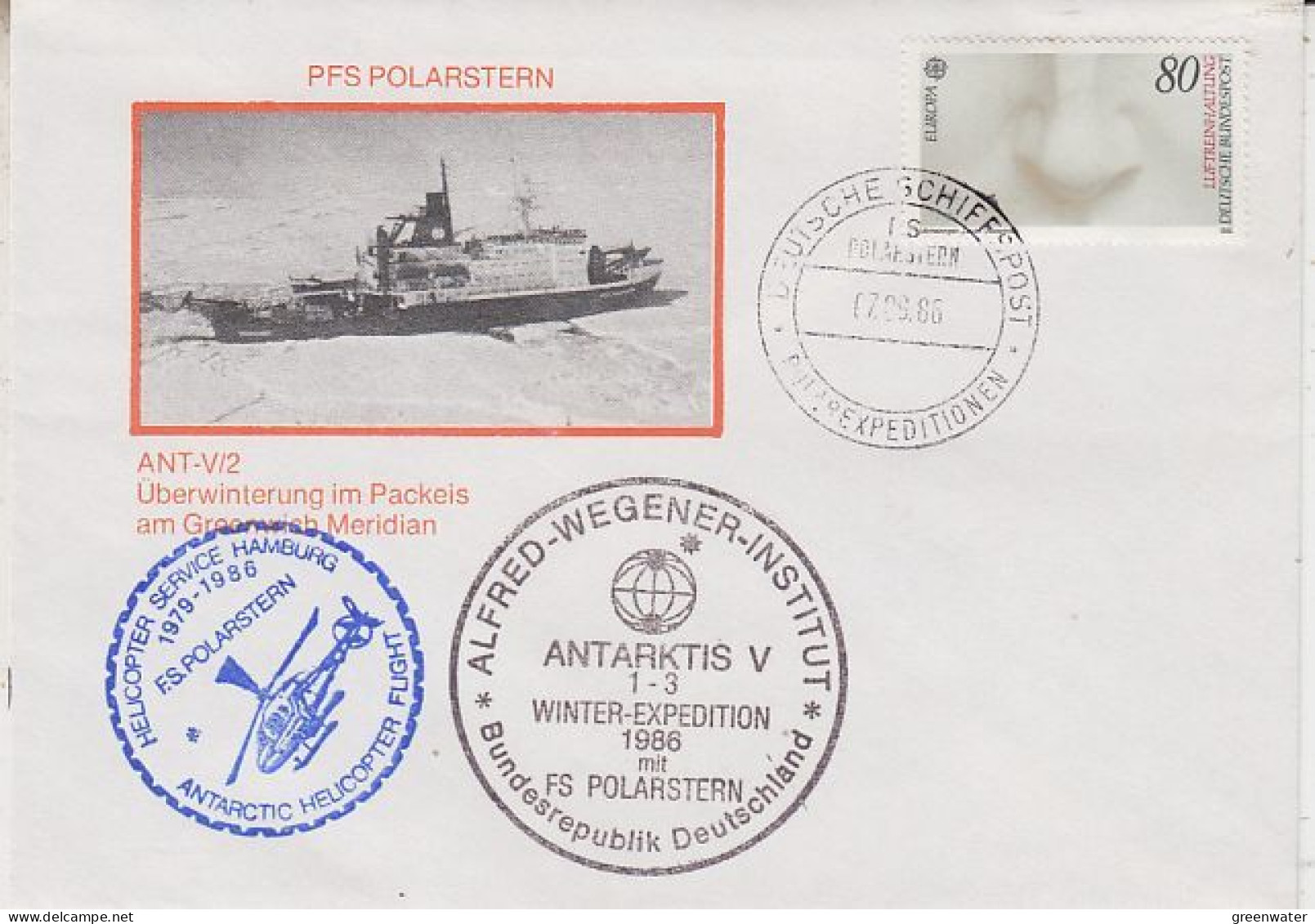 Germany Antarktis V Winter Expediton 1986 Ca Polarstern 07.09.1986 (GS223) - Poolshepen & Ijsbrekers