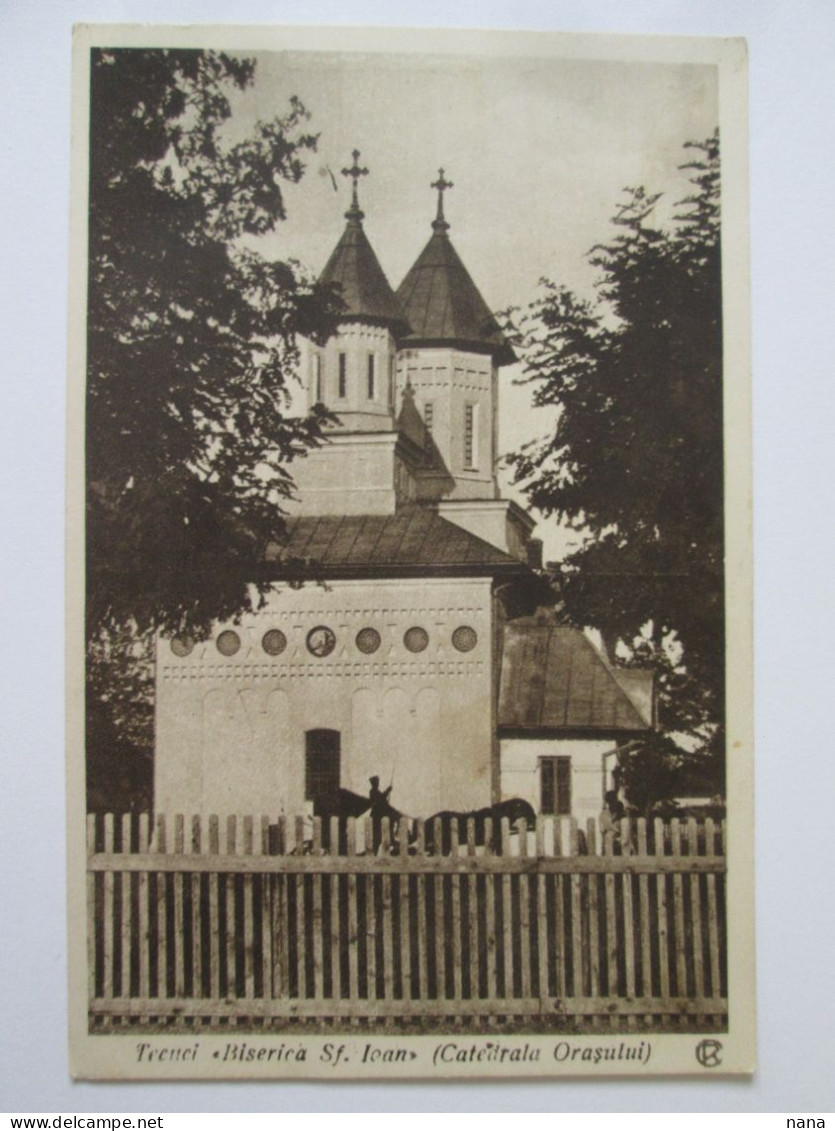 Romania-Tecuci:Cathedrale Sf.Ioan C.p.D.Patron Vers 1925/Sf.Ioan Cathedral Unused Postcard D.Patron Around 1925 - Romania