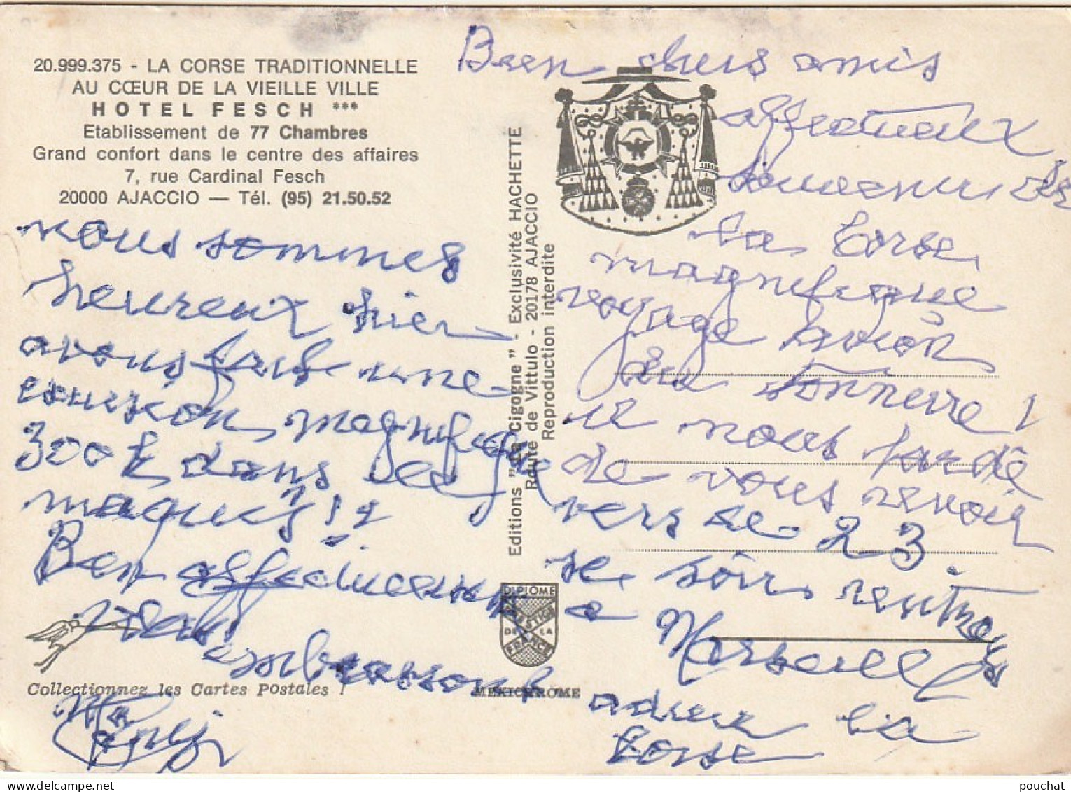 ZY 32-(20) AJACCIO - HOTEL FESCH - CARTE MULTIVUES - 2 SCANS - Ajaccio