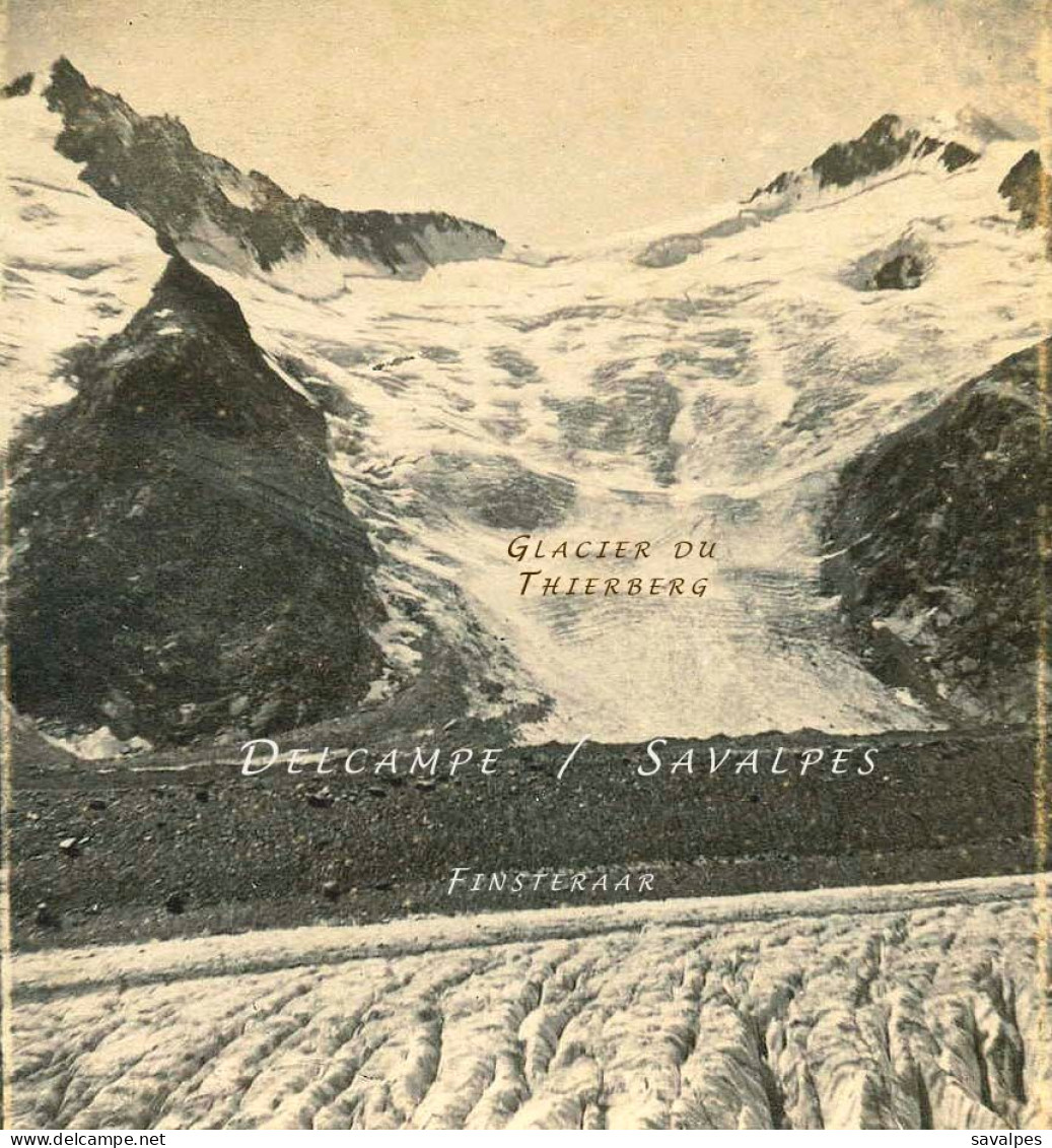 Suisse Grindelwald * Glacier De Thierberg Et Finsteraar - Photo Stéréoscopique Braun Vers 1865 - Stereoscopic