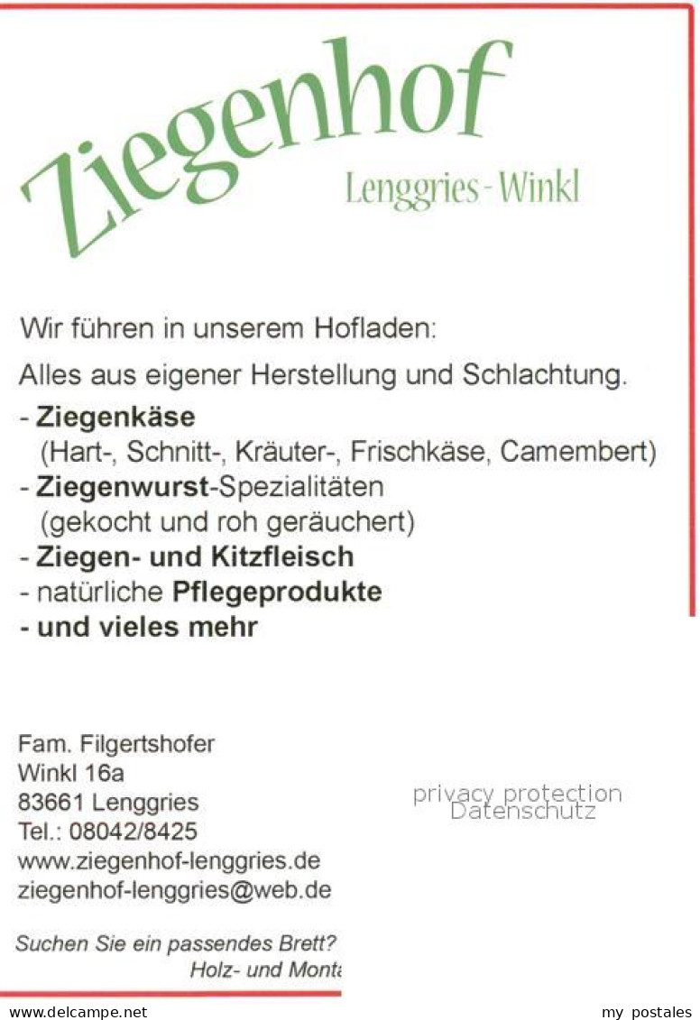 73652361 Winkl Lenggries Ziegenhof Hofladen  - Lenggries