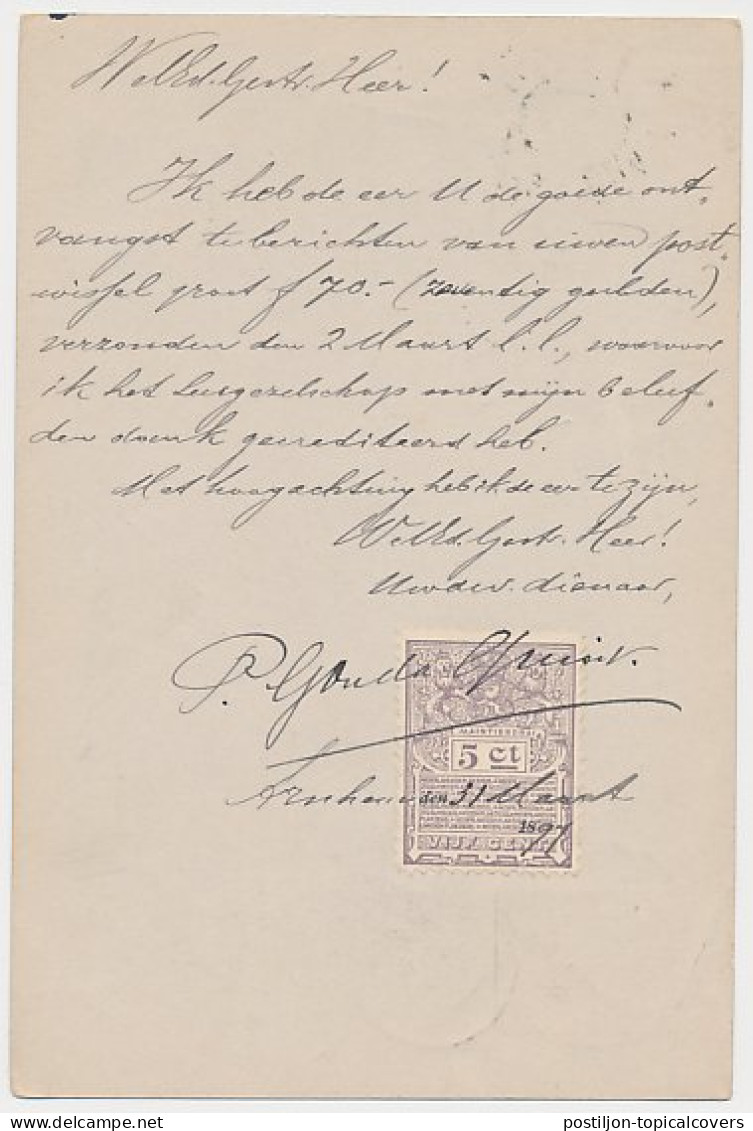 Firma Briefkaart Arnhem 1897 - Boekhandel - Zonder Classificatie