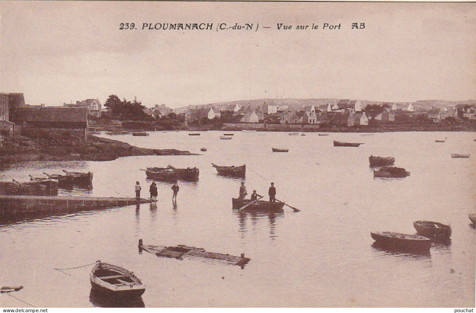 ZY 34 -(22) PLOUMANACH  - VUE SUR LE PORT - ANIMATION - 2 SCANS - Ploumanac'h