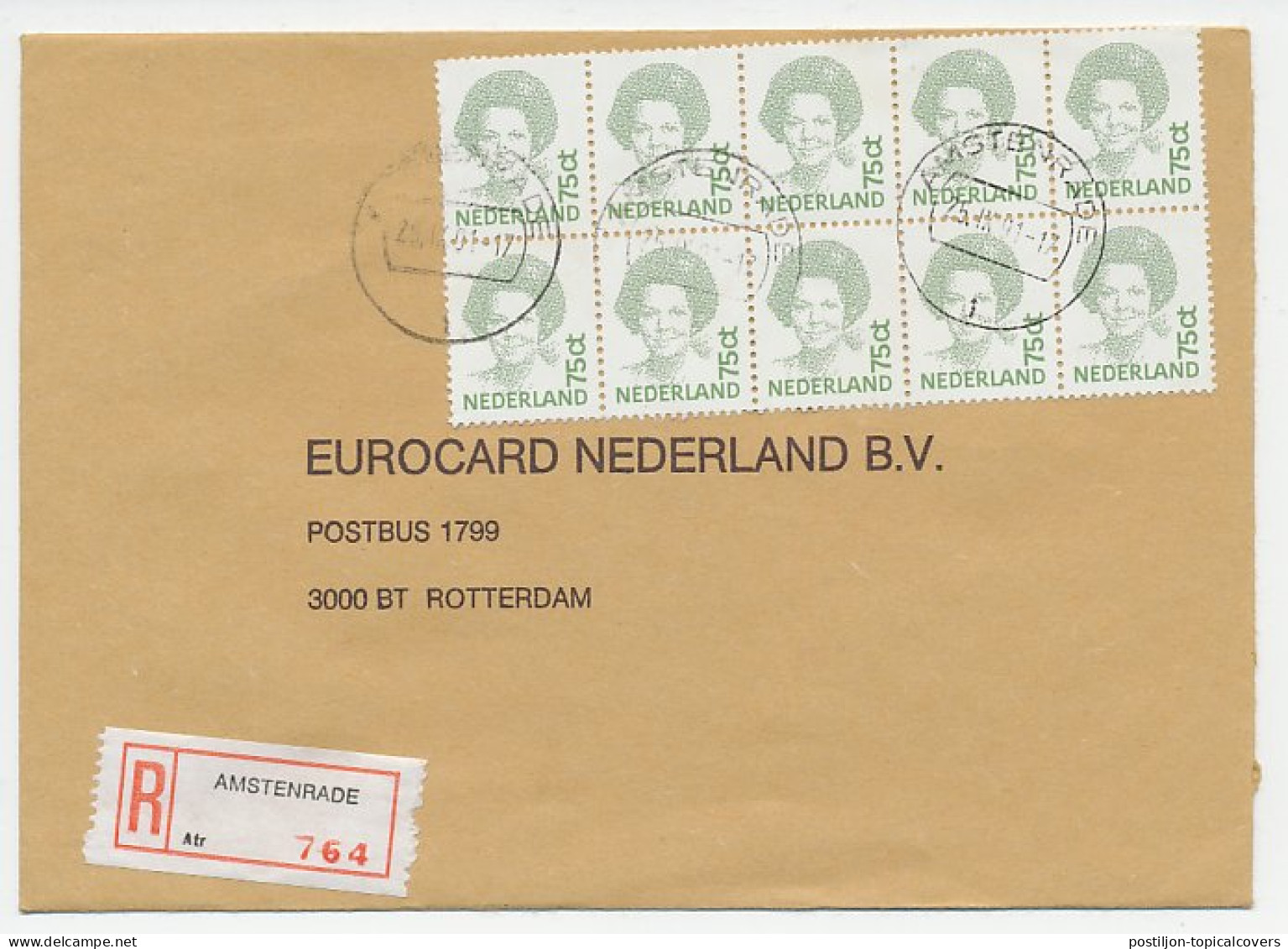 Em. Beatrix Aangetekend Amstenrade - Rotterdam 1991 - Ohne Zuordnung