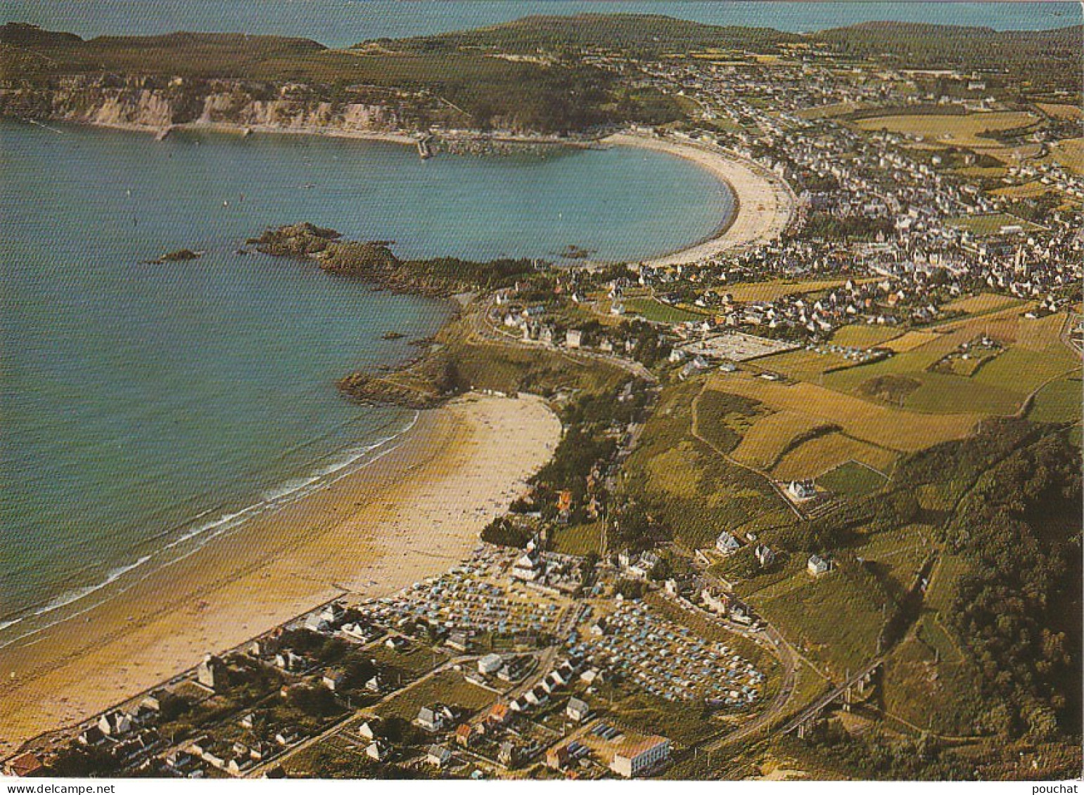 ZY 34 -(22) ERQUY - LA PLAGE DE CAROUAL - LA POINTE DE LA HOUSSAYE - LA PLAGE DU BOURG - VUE AERIENNE - 2 SCANS - Erquy