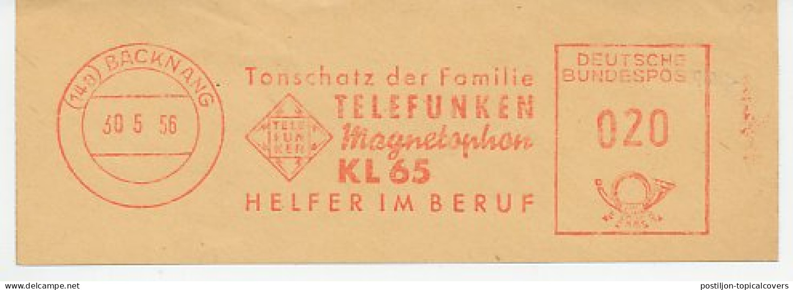 Meter Cut Germany 1956 Tape Recorder - Telefunken - Música