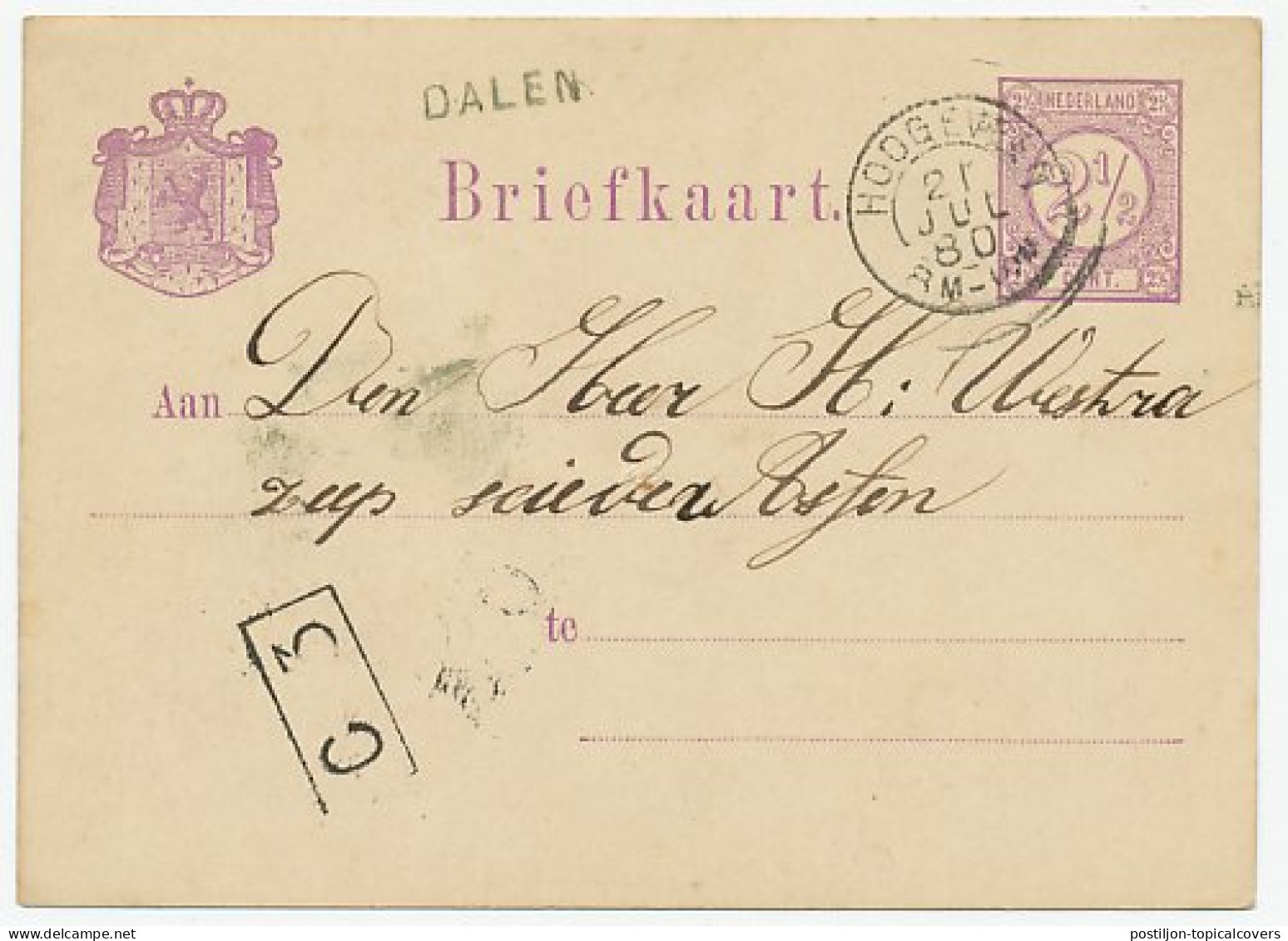 Naamstempel Dalen 1880 - Covers & Documents