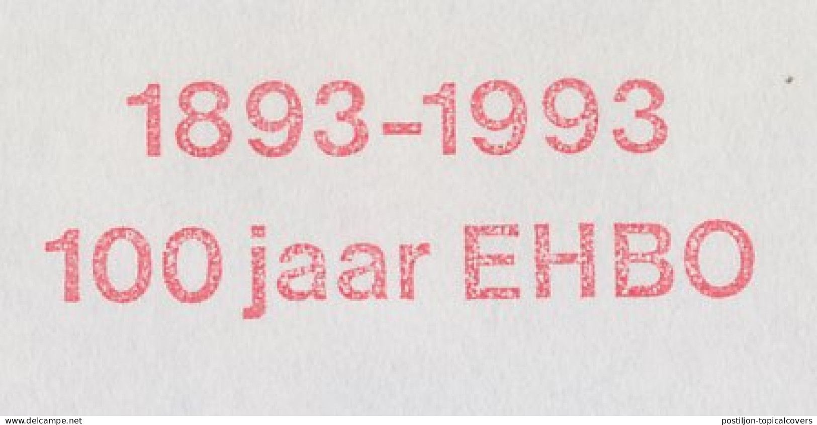 Meter Cover Netherlands 1993 100 Years EHBO - First Aid ByAaccidents - Maarn - Other & Unclassified