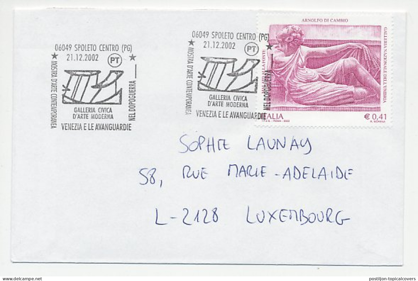 Cover / Postmark Italy 2002 Modern Art - Autres & Non Classés