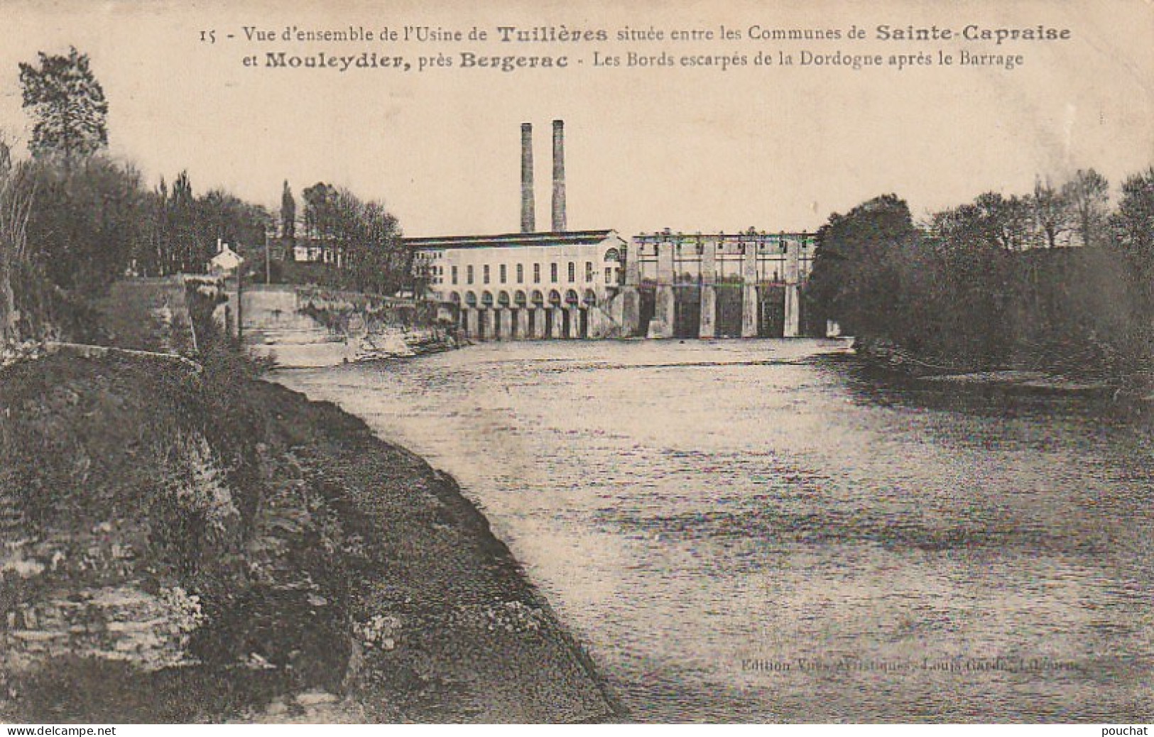 ZY 36-(24) VUE D' ENSEMBLE DE L' USINE  DE TUILIERES ENTRE LES COMMUNES DE SAINT CAPRAISE ET MOULEYDIER -  - Otros & Sin Clasificación