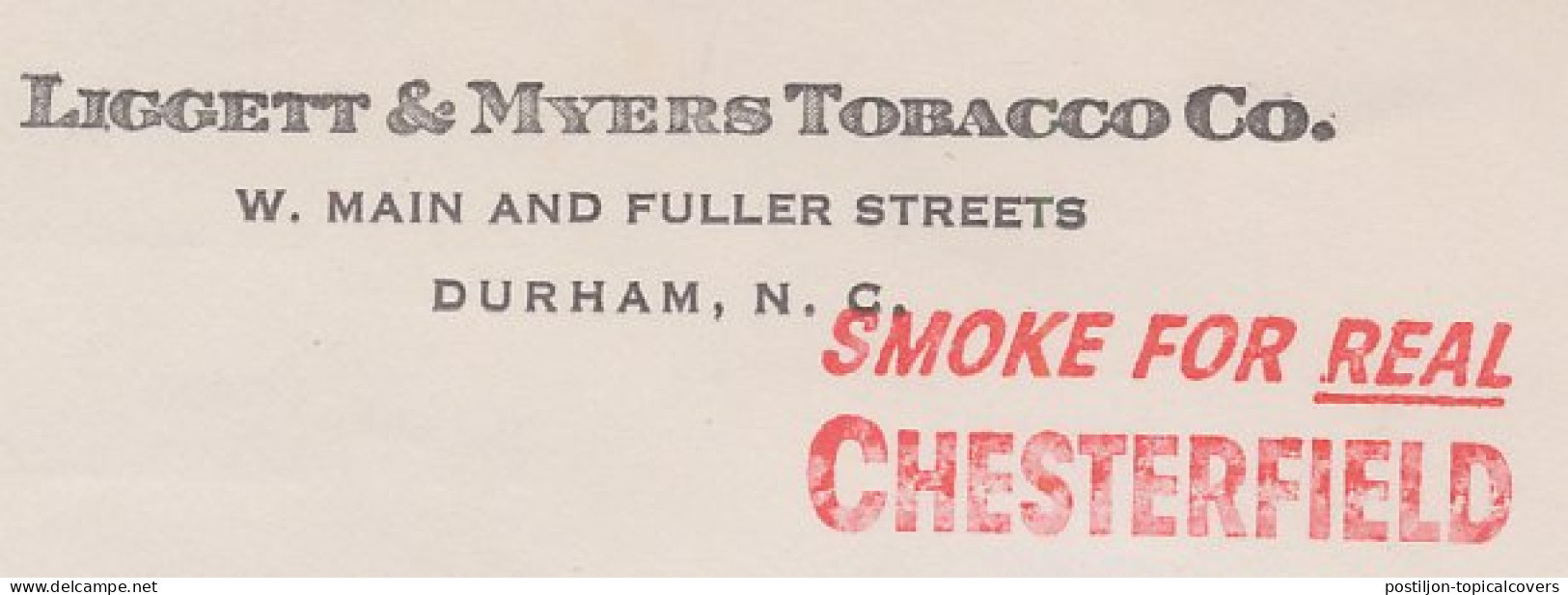 Meter Cover USA 1957 Cigarette - Chesterfield - Tobacco