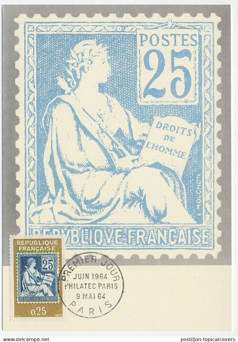 Maximum Card France 1964 Stamp - Human Rights - Autres & Non Classés