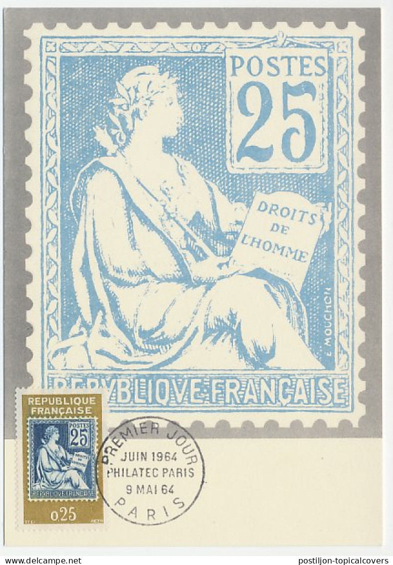 Maximum Card France 1964 Stamp - Human Rights - Altri & Non Classificati