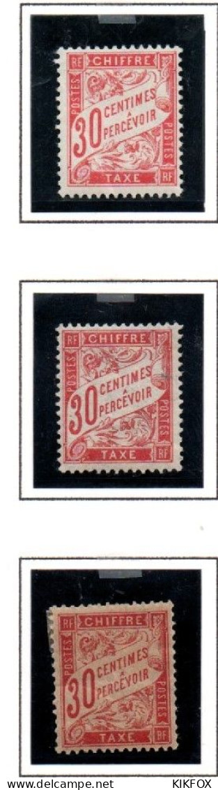 FRANCE ,FRANKREICH , 1893 - 1896 , MI 31  YT 33 , TAXE, 30 C PERCEVOIR, Neuf Avec Gomme, Trace De Charnieres - 1859-1959 Postfris