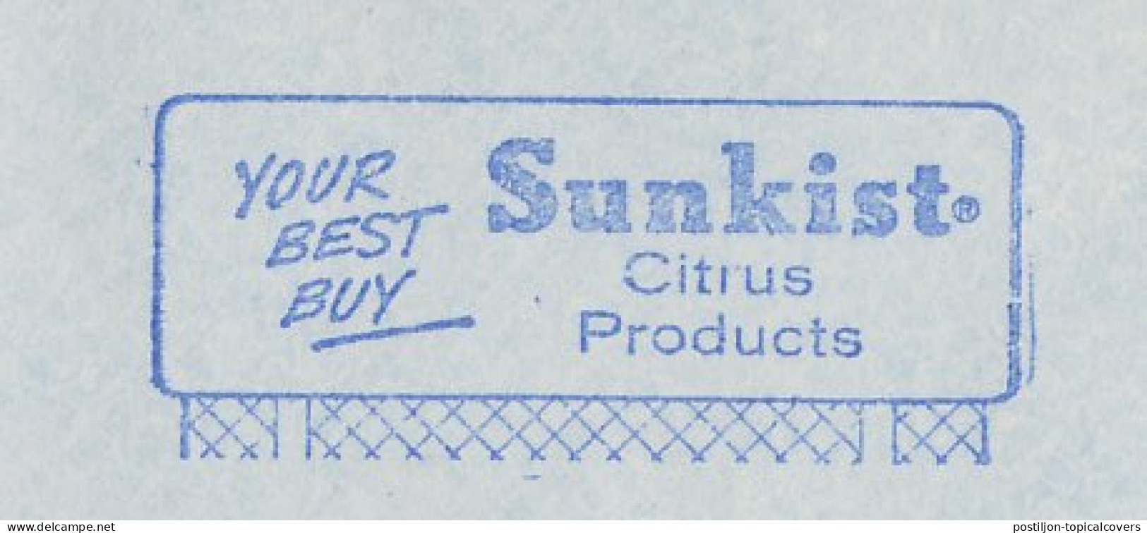 Meter Cover USA 1959 Citrus Products - Sunkist - Fruits