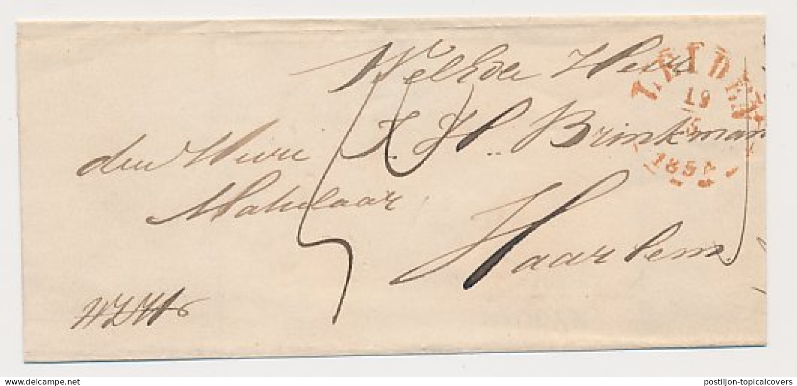 Noordwijk - Leiden - Haarlem 1854 - Gebroken Ringstempel - Lettres & Documents