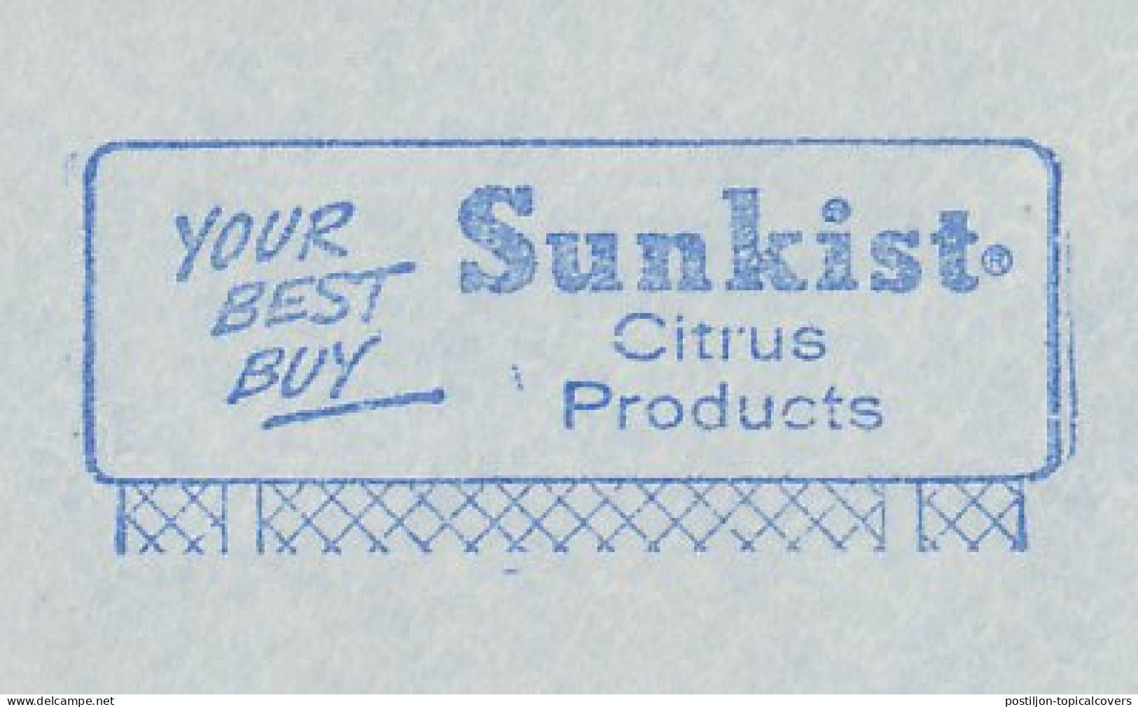 Meter Cover USA 1959 Citrus Products - Sunkist - Frutta