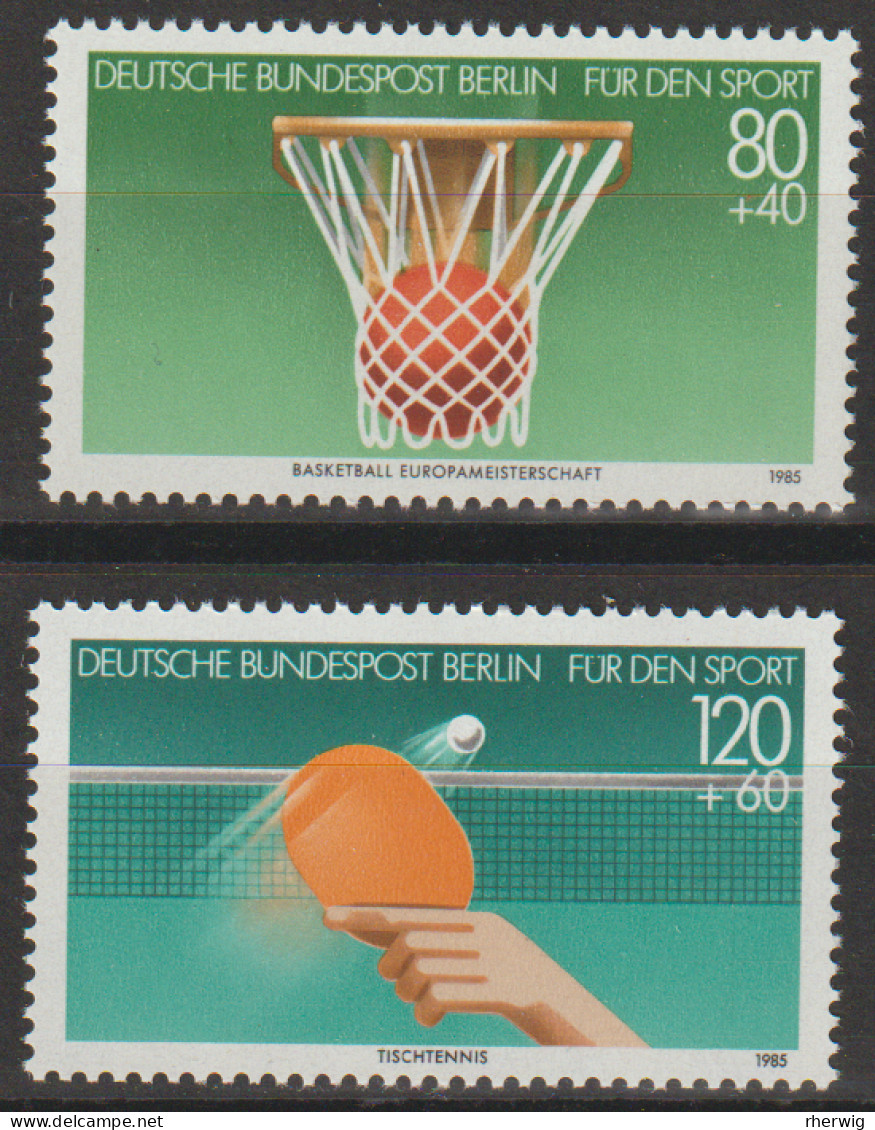 Berlin, 1985, Mi.Nr. 732-733 ** -  Ein Satz "Sporthilfe" - Unused Stamps