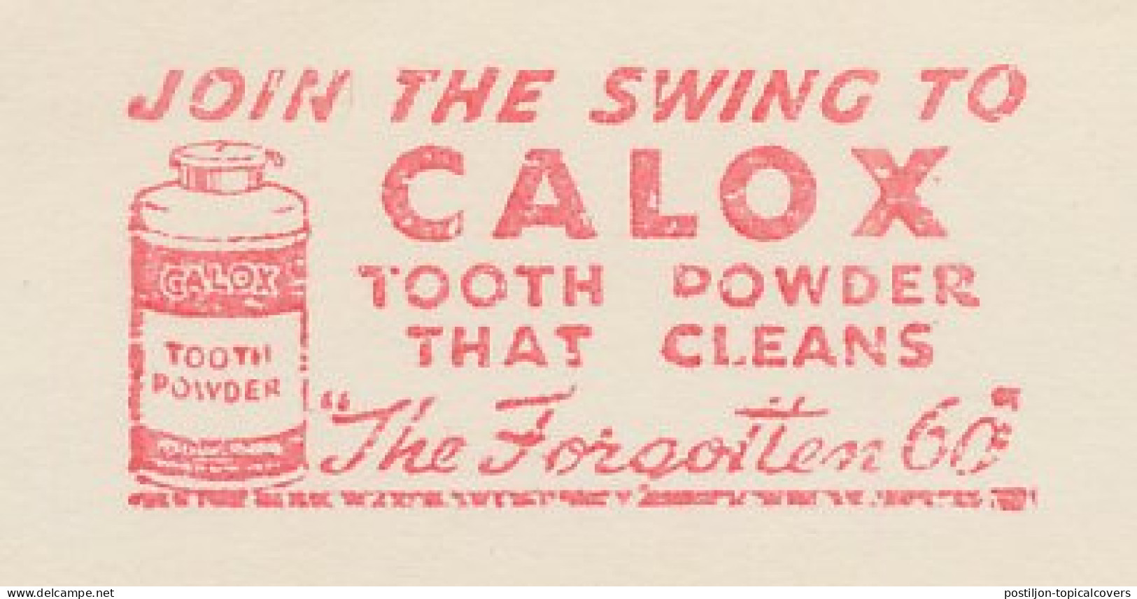 Meter Cut USA 1940 Tooth Powder - Calox - Medicina