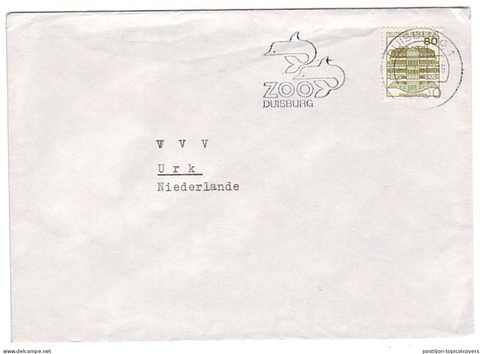 Cover / Postmark Germany 1986 Dolphin - Zoo Duisburg - Other & Unclassified