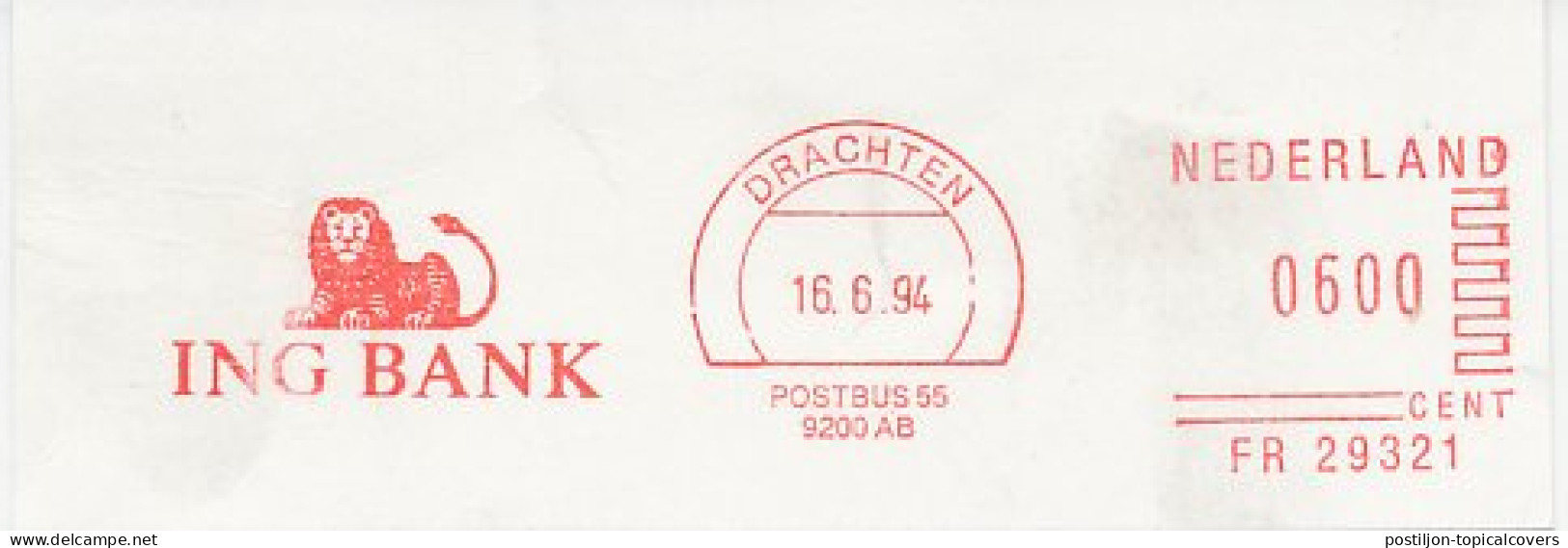 Meter Cut Netherlands 1994 Lion - Other & Unclassified