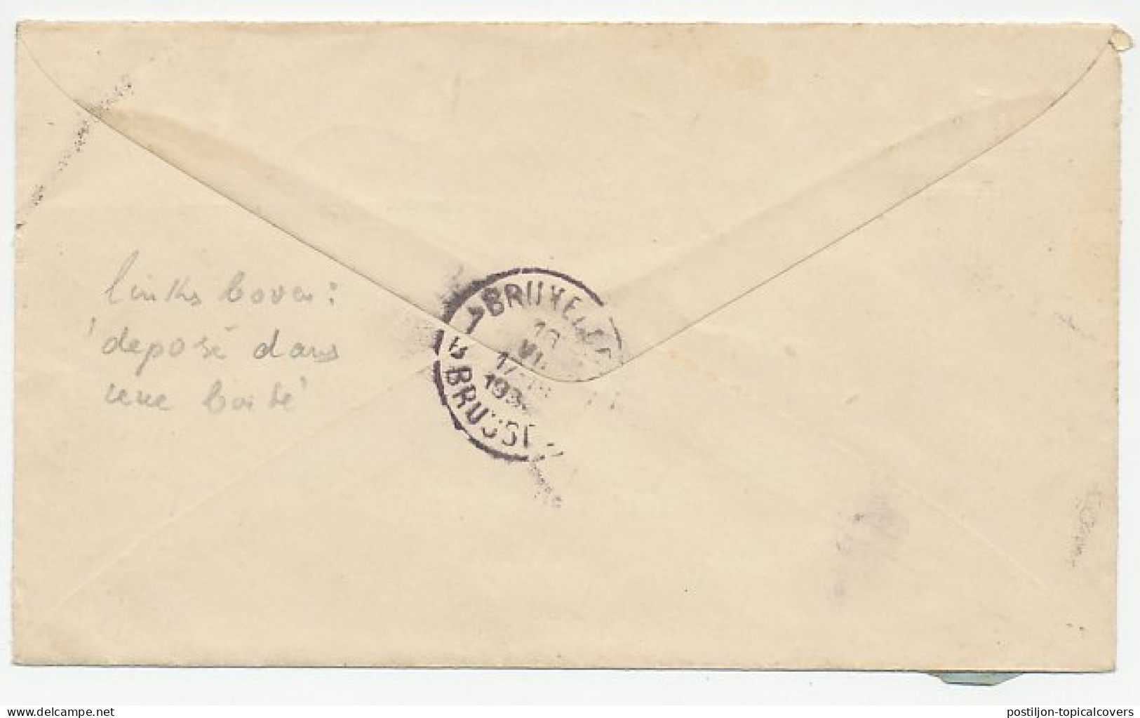 Airmail Cover / Postmark Belgium 1930 World Exhibition Liege / Luik  - Aviones