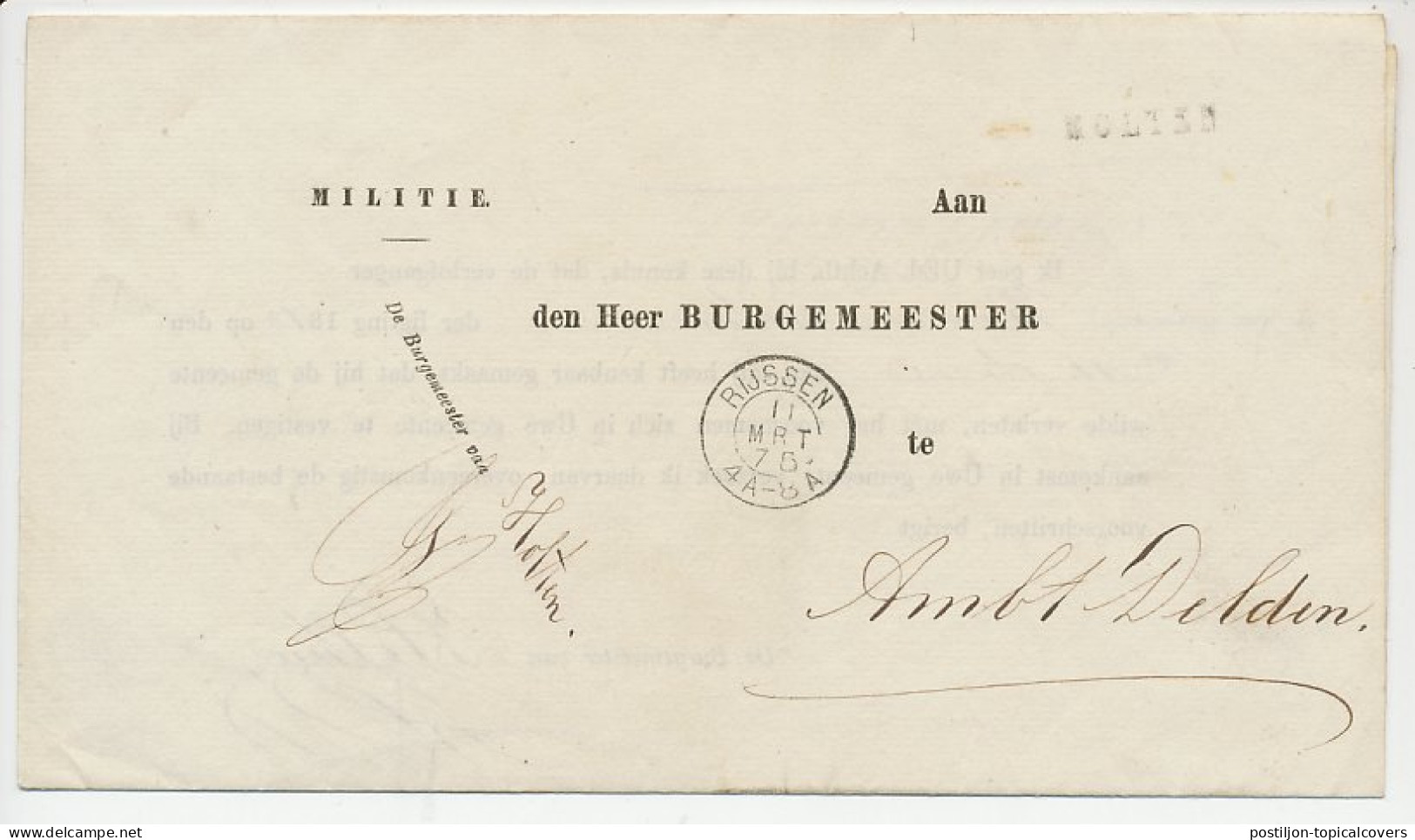 Naamstempel Holten 1875 - Covers & Documents