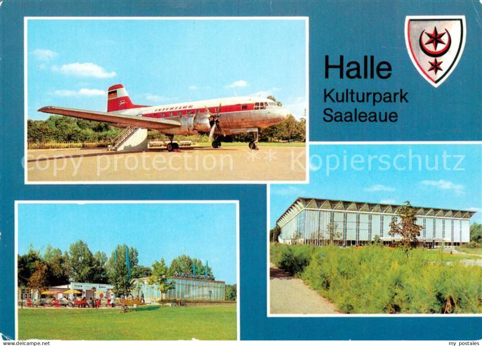 73652248 Halle Saale Kulturpark Saaleaue Verkehrsflugzeug Iljuschin IL 14 Cafe K - Halle (Saale)