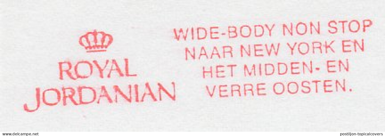 Meter Cut Netherlands 2001 Royal Jordanian Airlines - Aerei