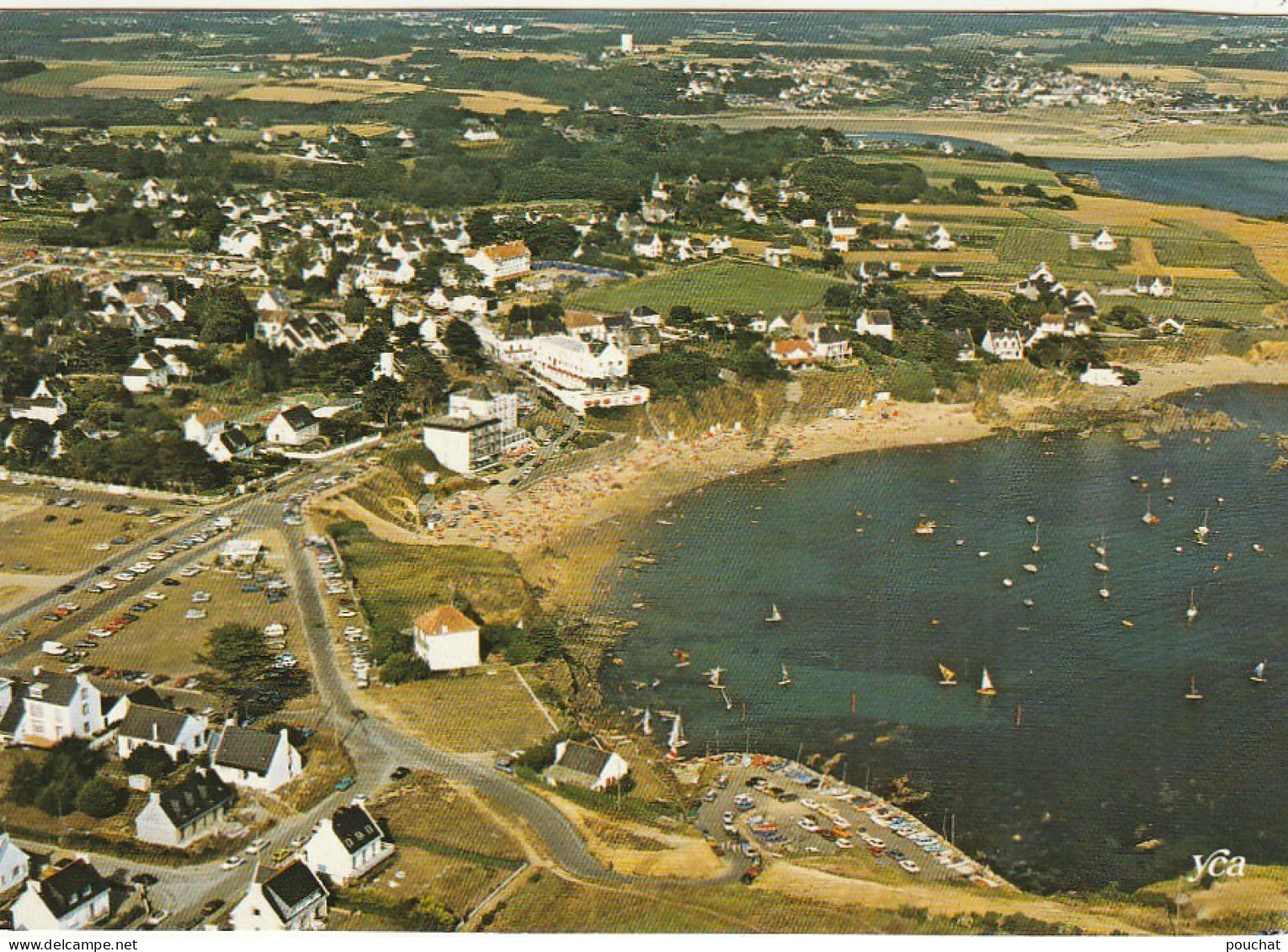 ZY 41-(29) LE POULDU  EN CLOHARS CARNOET - LA PLAGE , LES HOTELS , L' ESTUAIRE DE LA LAITA - VUE AERIENNE  - 2 SCANS - Le Pouldu