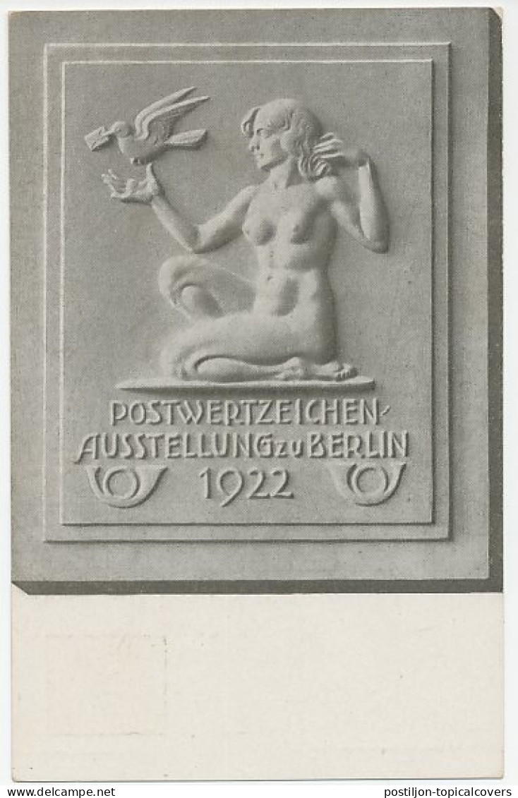 Postal Stationery Germany 1922 Philatelic Exhibition Berlin - Nude Woman - Sonstige & Ohne Zuordnung