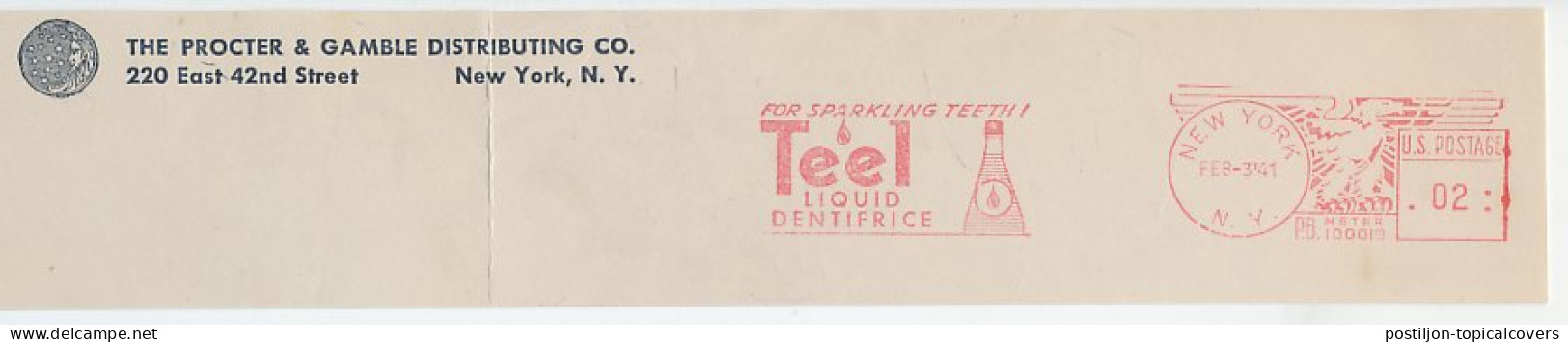 Meter Top Cut USA 1941 Liquid Dentifrice - Teel - Medicina