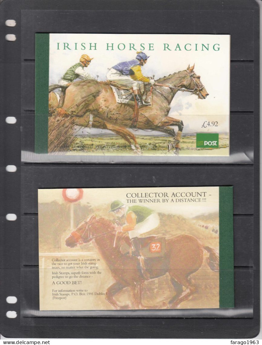 1996 Ireland Irish Horse Racing Horses  Complete Booklet Of 13  MNH @ - Ongebruikt