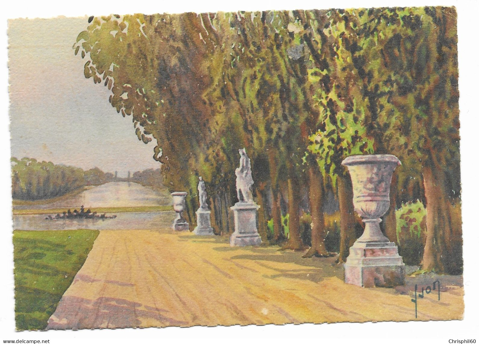 VERSAILLES - RARE - Le Tapis Vert Et Le Grand Canal - Edit. D'Art Yvon - - Versailles (Kasteel)