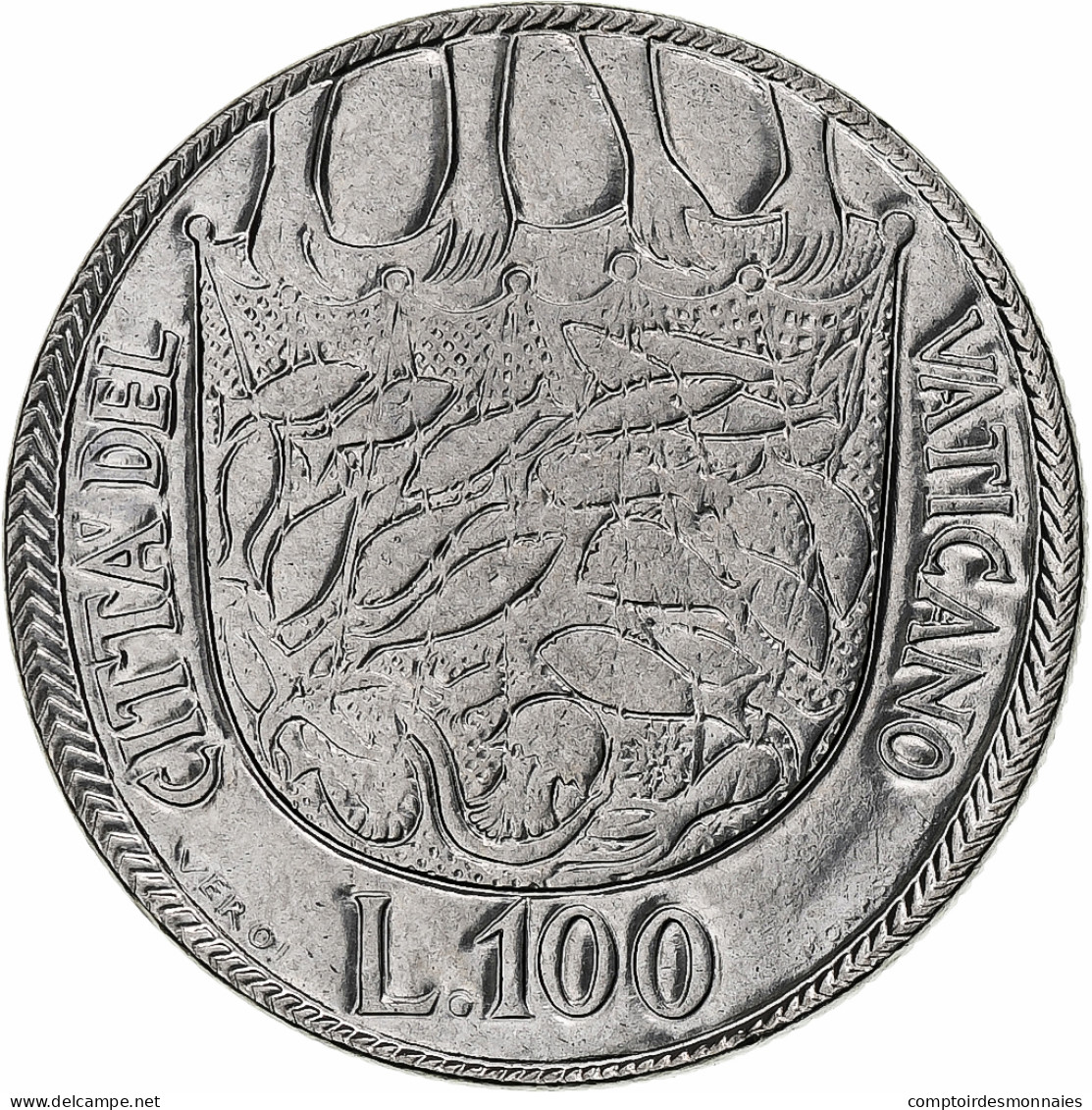 Vatican, Paul VI, 100 Lire, Holy Year, 1975, Rome, BU, Acier Inoxydable, SPL - Vaticano (Ciudad Del)