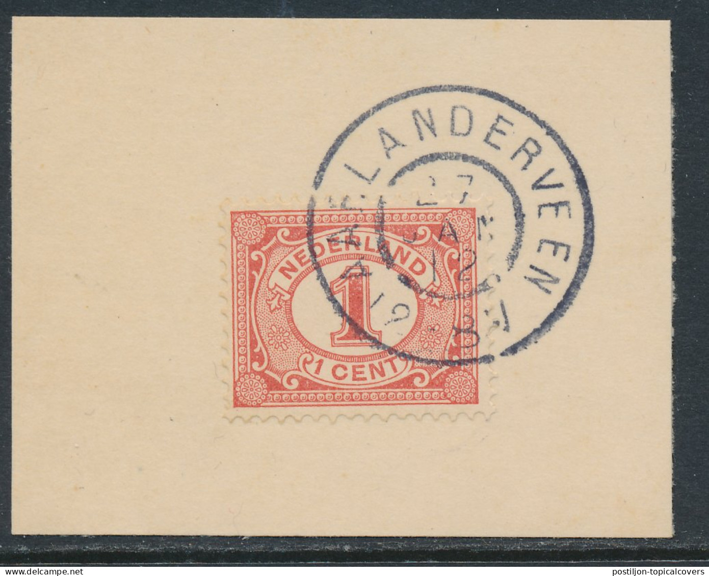 Grootrondstempel Aarlanderveen 1912 - Postal History
