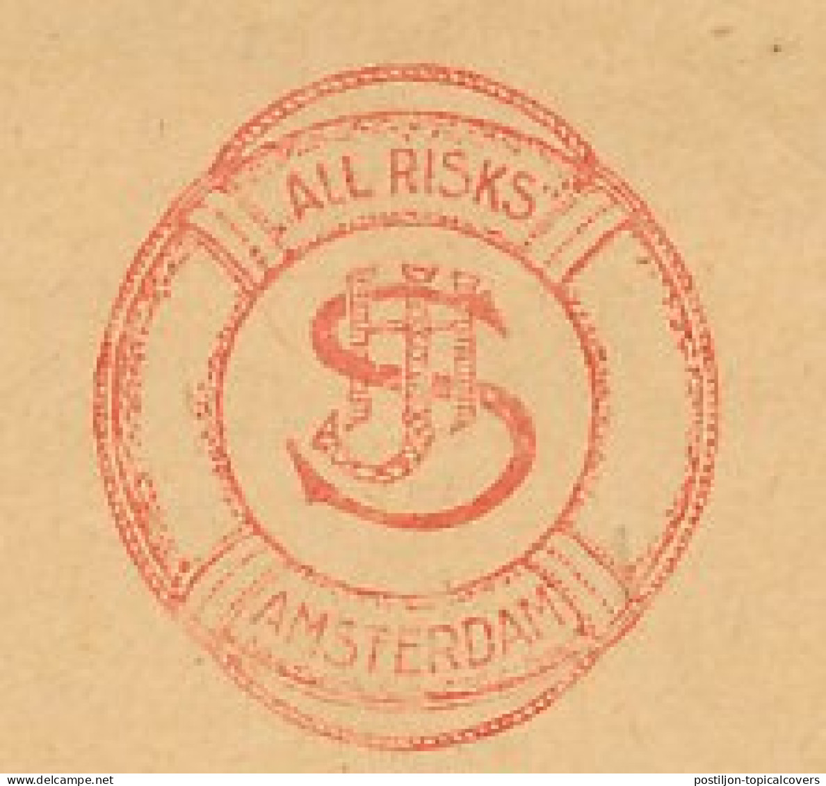 Meter Cover Netherlands 1935 Lifebuoy - All Risks - Amsterdam - Other & Unclassified