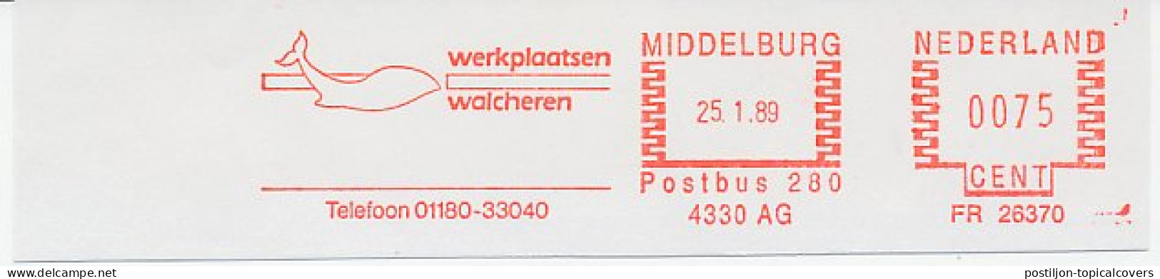 Meter Cut Netherlands 1989 Whale - Altri & Non Classificati