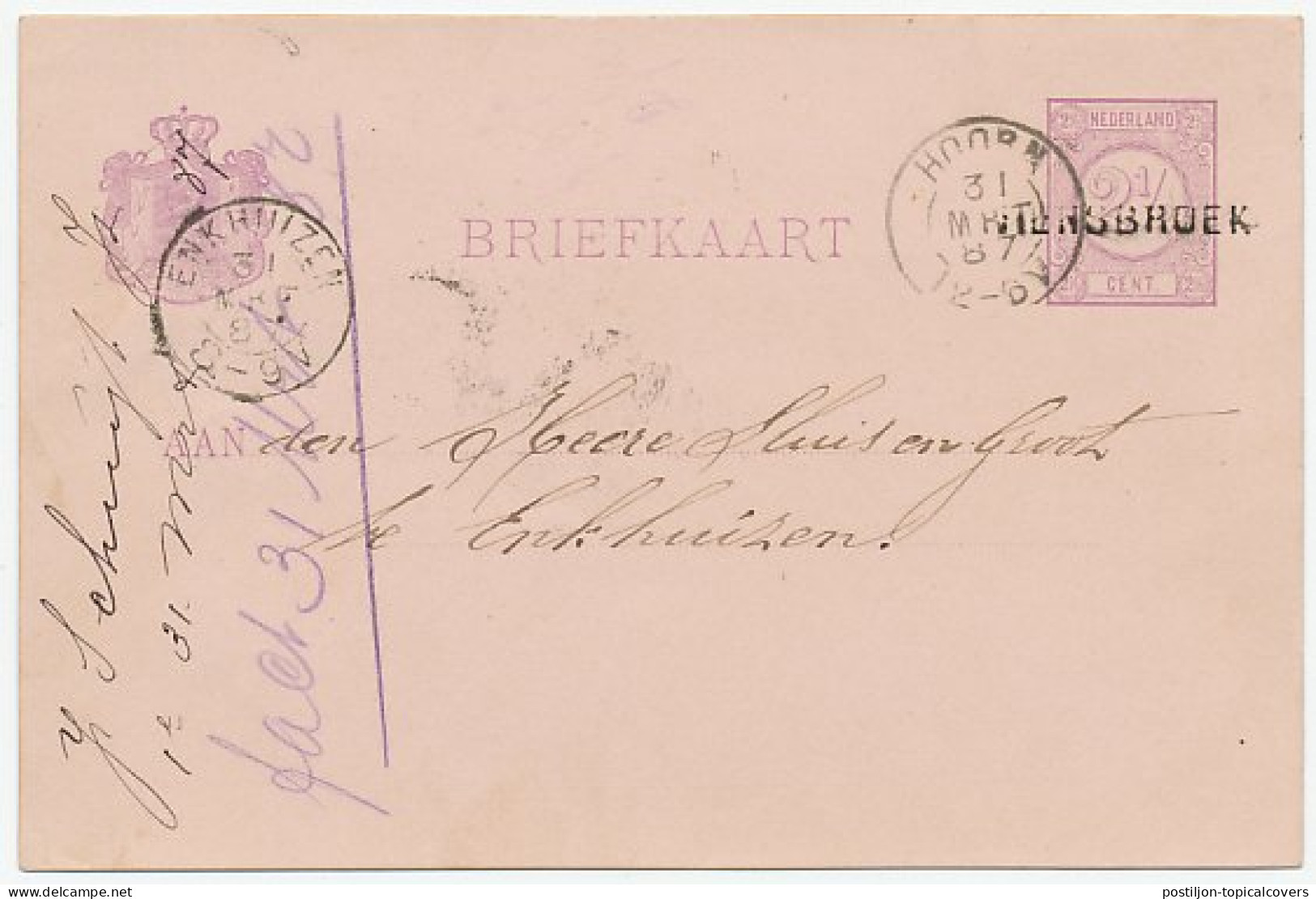 Naamstempel Hensbroek 1887 - Covers & Documents