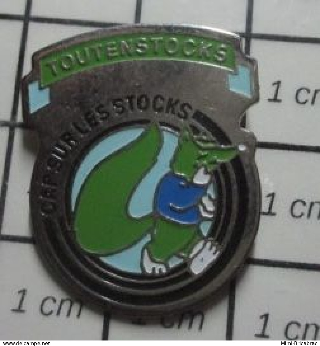 3517 Pin's Pins / Beau Et Rare / MARQUES / TOUTENSTOCKS CAP SUR LES STOCKS - Marcas Registradas