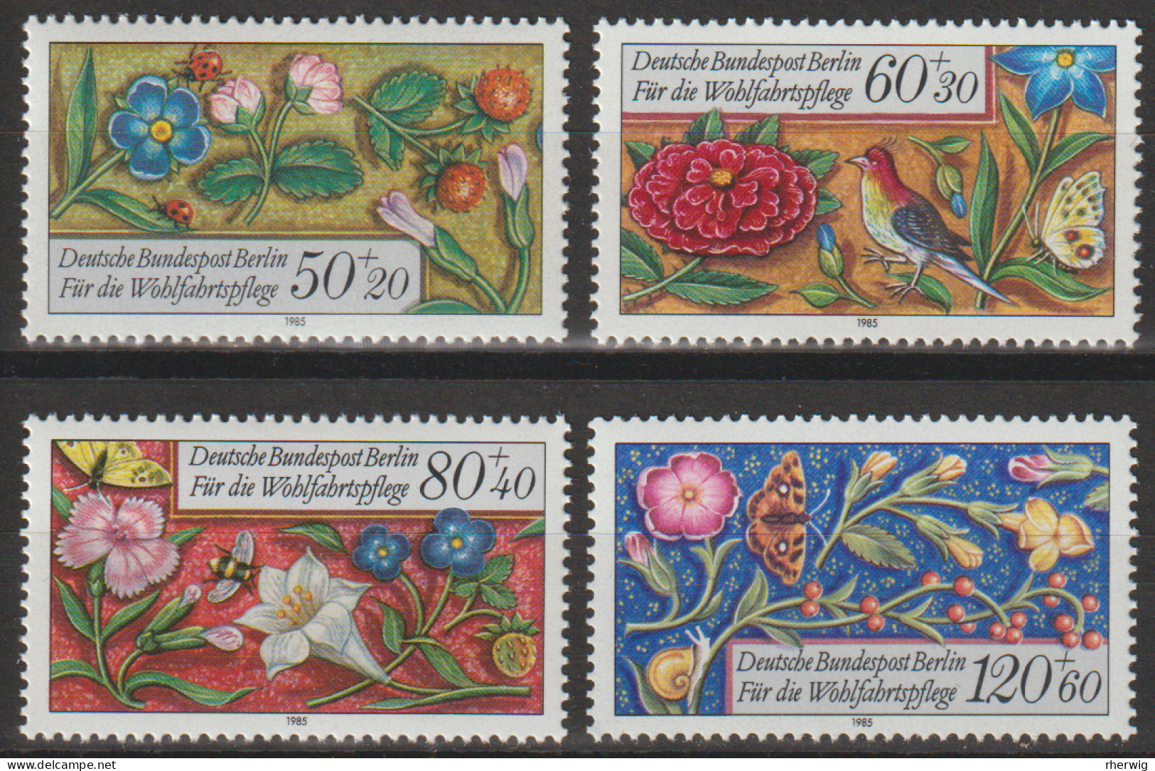 Berlin, 1985, Mi.Nr. 744-747 ** -  Ein Satz "Wohlfahrt: Miniaturen" - Unused Stamps