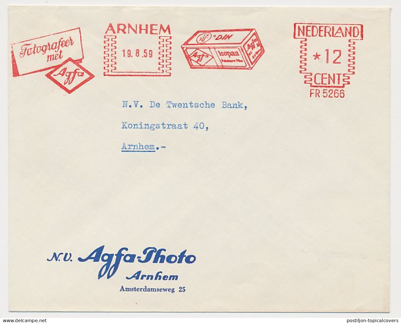 Meter Cover Netherlands 1959 Agfa - Photography Products - Arnhem - Photographie