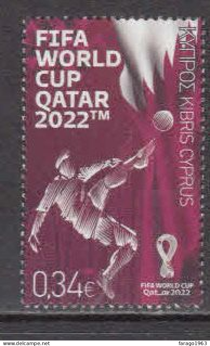 2022 Cyprus Qatar World Cup Football  Complete Set Of 1 MNH - Unused Stamps