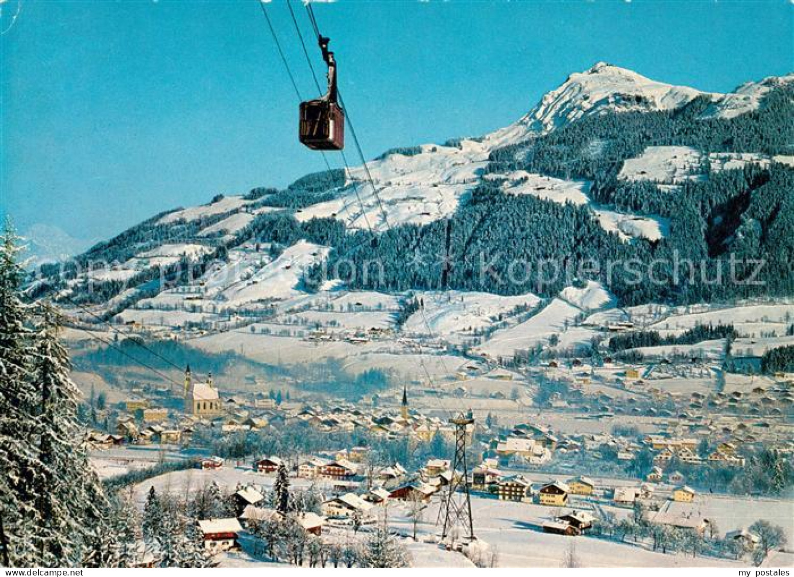 73652216 Kitzbuehel Tirol Panorama Mit Kitzbueheler Horn Und Seilbahn Kitzbuehel - Otros & Sin Clasificación