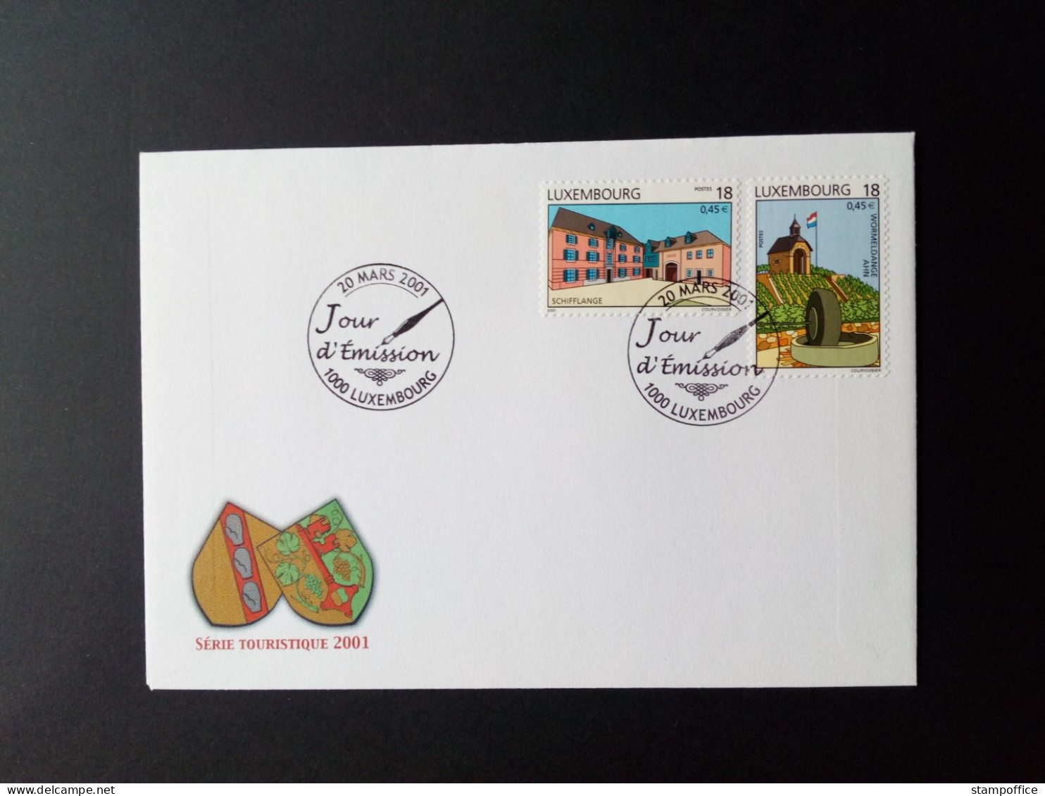 LUXEMBOURG MI-NR. 1524-1525 FDC SEHENSWÜRDIGKEITEN 2001 MÜHLEN - FDC