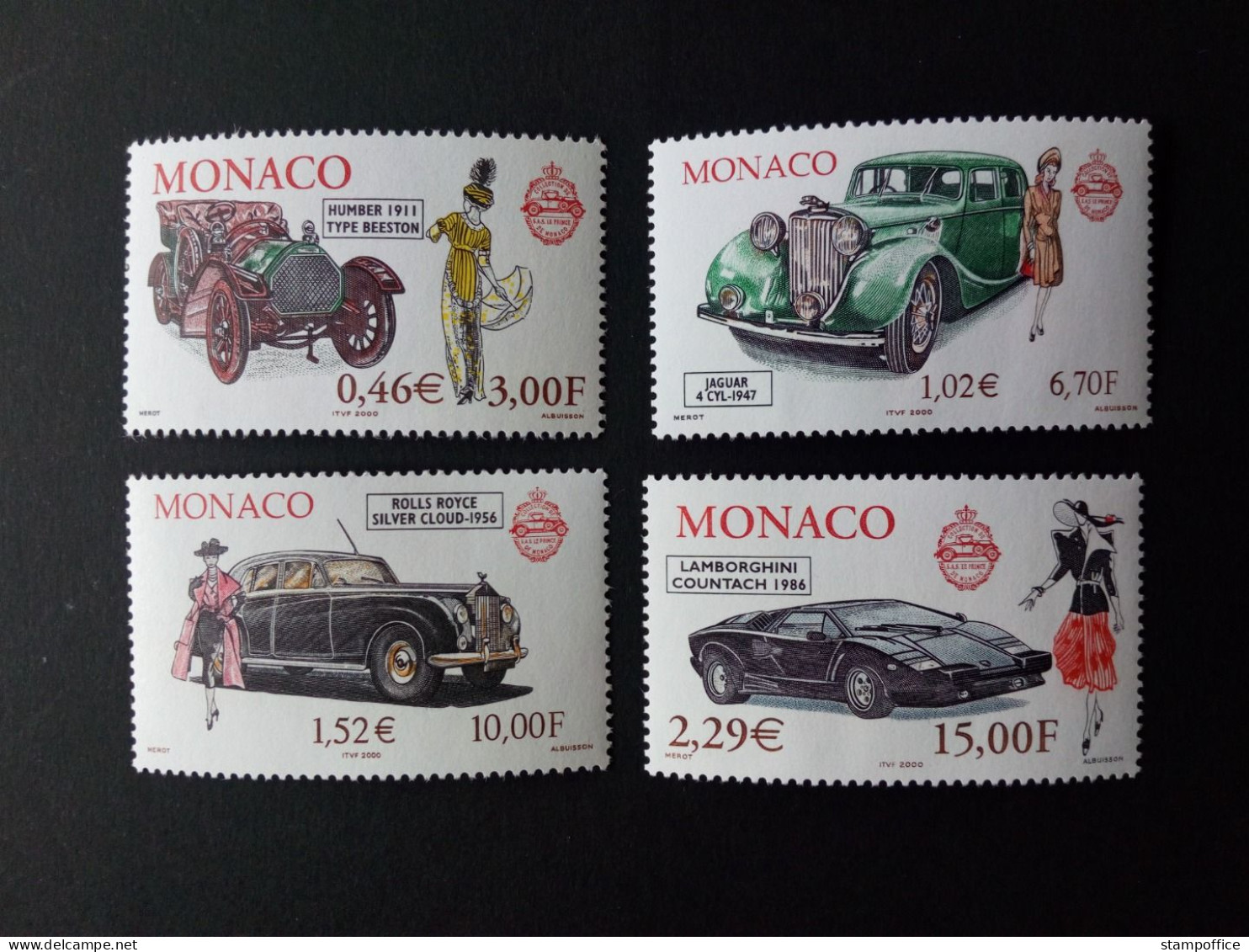 MONACO MI-NR. 2510-2513 POSTFRISCH(MINT) AUTO UND MODE(I) 2000 - Cars